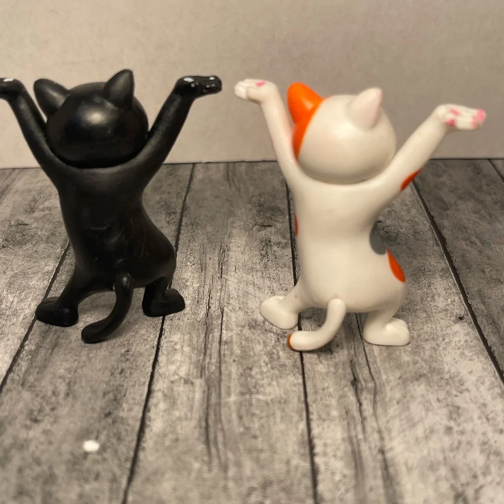 Colorful Cat Figurine Set